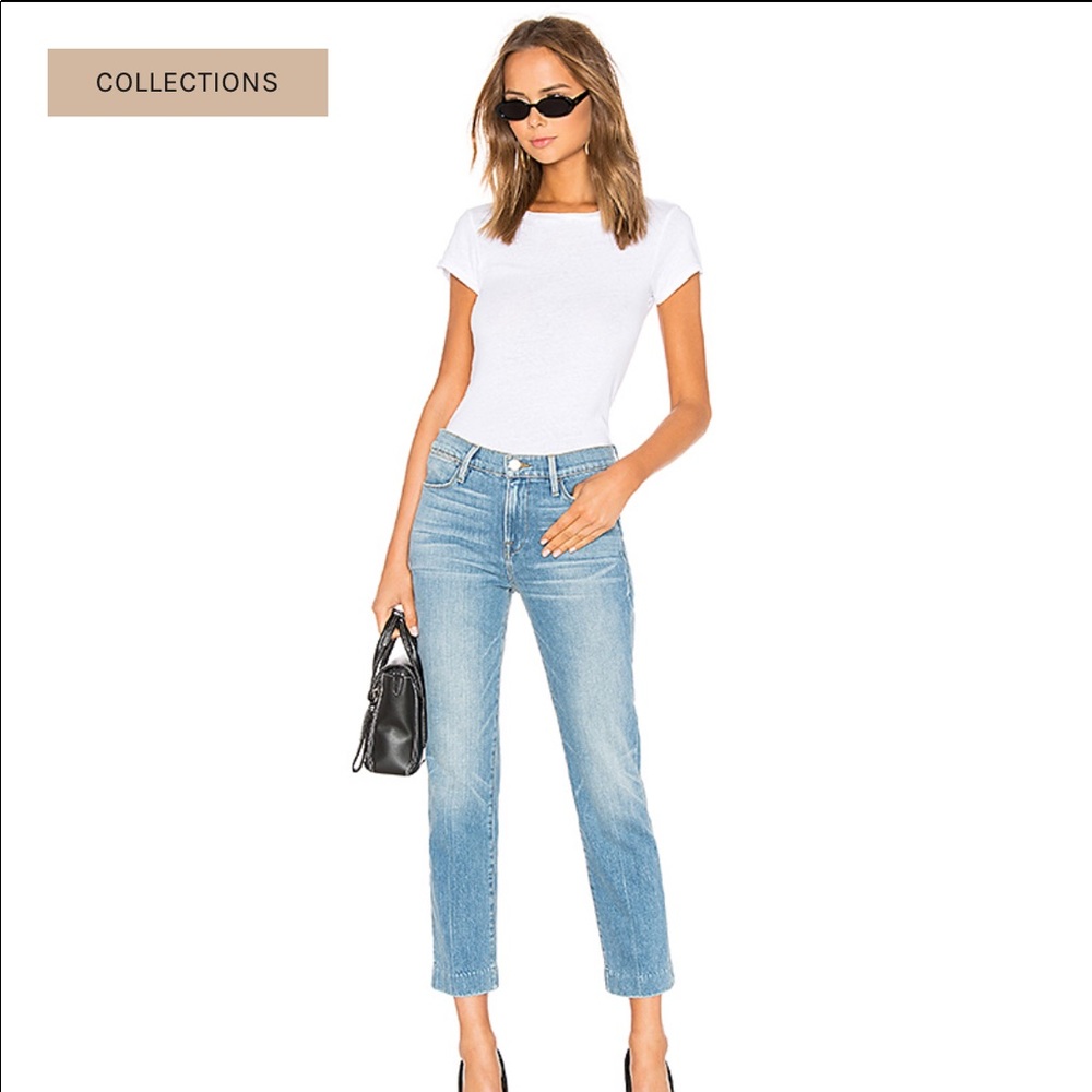 Frame Le High Straight Jean; Withers wash size 24